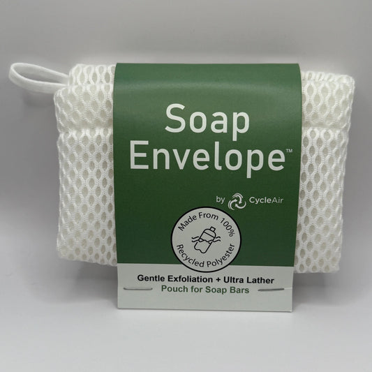 Soap Envelope Fresh Suds Soapery White - exfoliating soap accessory