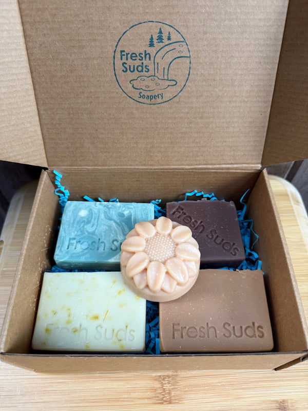 True North five-bar Canadian soap bundle in a branded gift box
