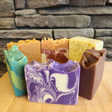 Soap Bundles - 6 colourful bars of soap in a circle - Fresh Suds Soapery
