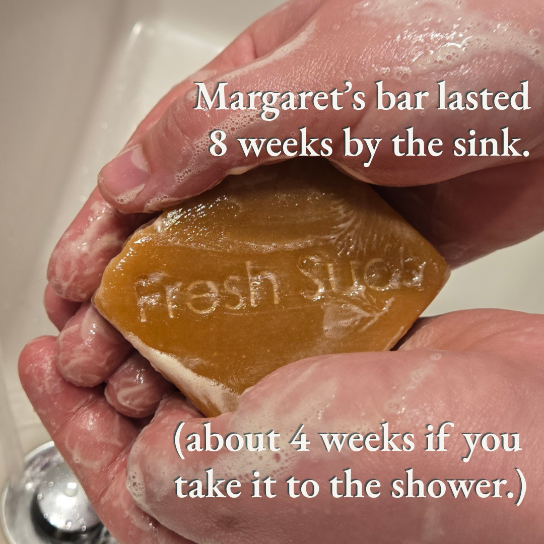 Forest Sunrise lasts 3x longer than drugstore soap — value comparison