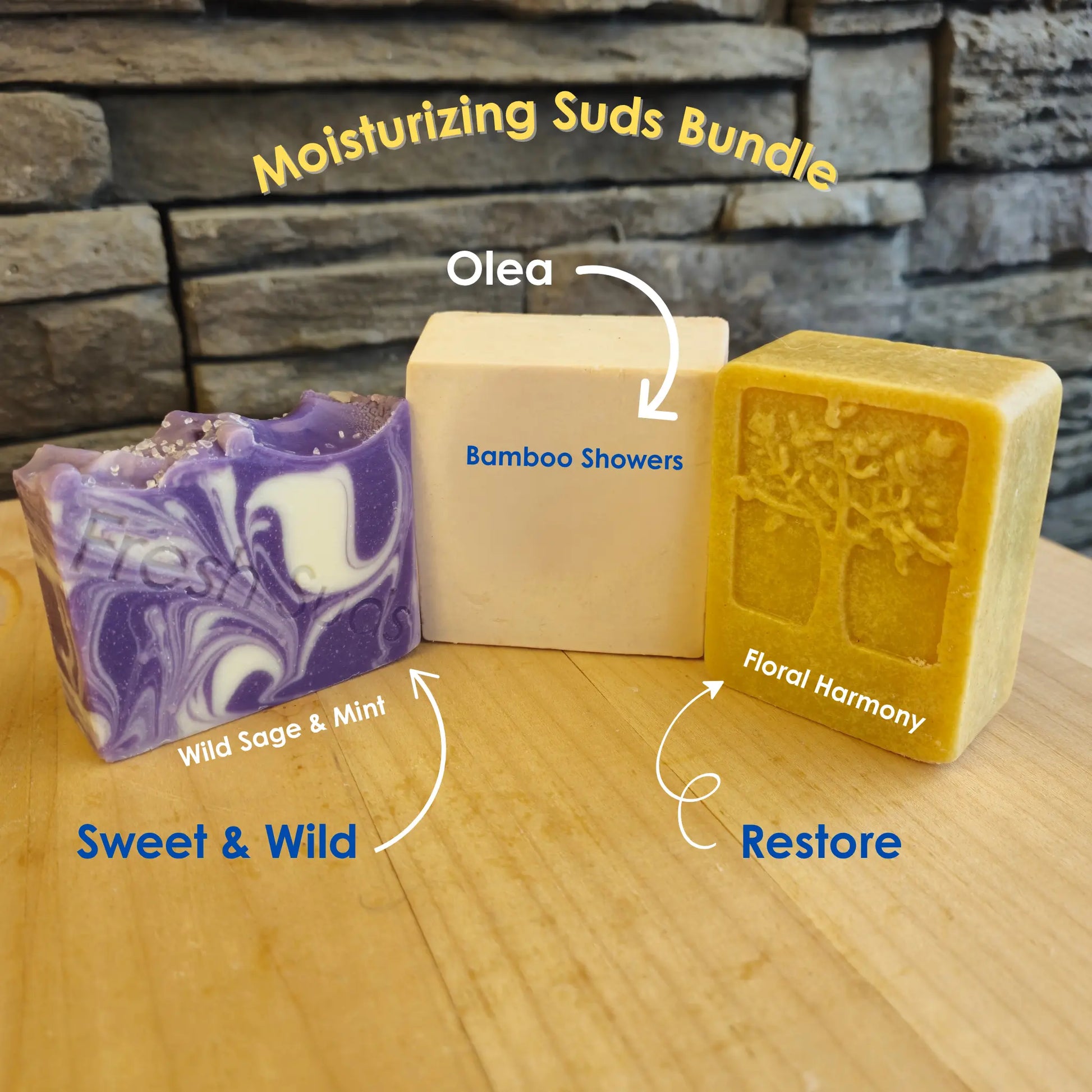 3 bar bundles - Moisturizing Suds Fresh Suds Soapery