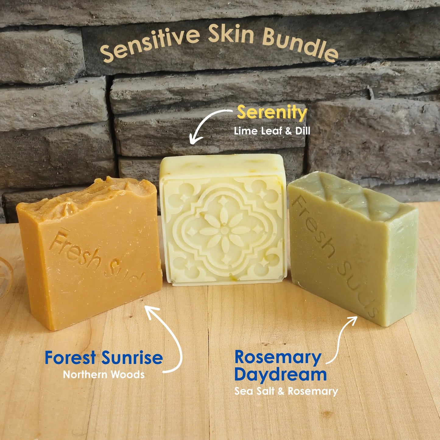 3 bar bundles - Sensitive Skin Fresh Suds Soapery