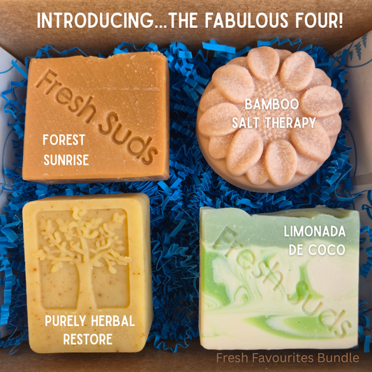 Fresh Favourites Bundle 4 top bars Fresh Suds Soapery