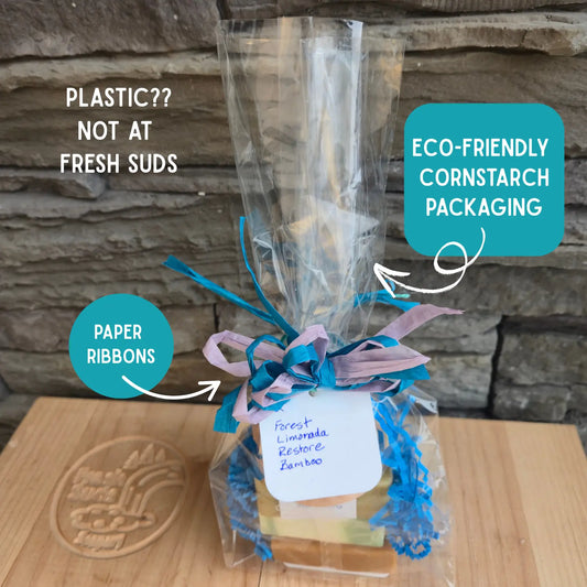 Gift - Cornstarch Bag with Ribbon/Tag Fresh Suds Soapery