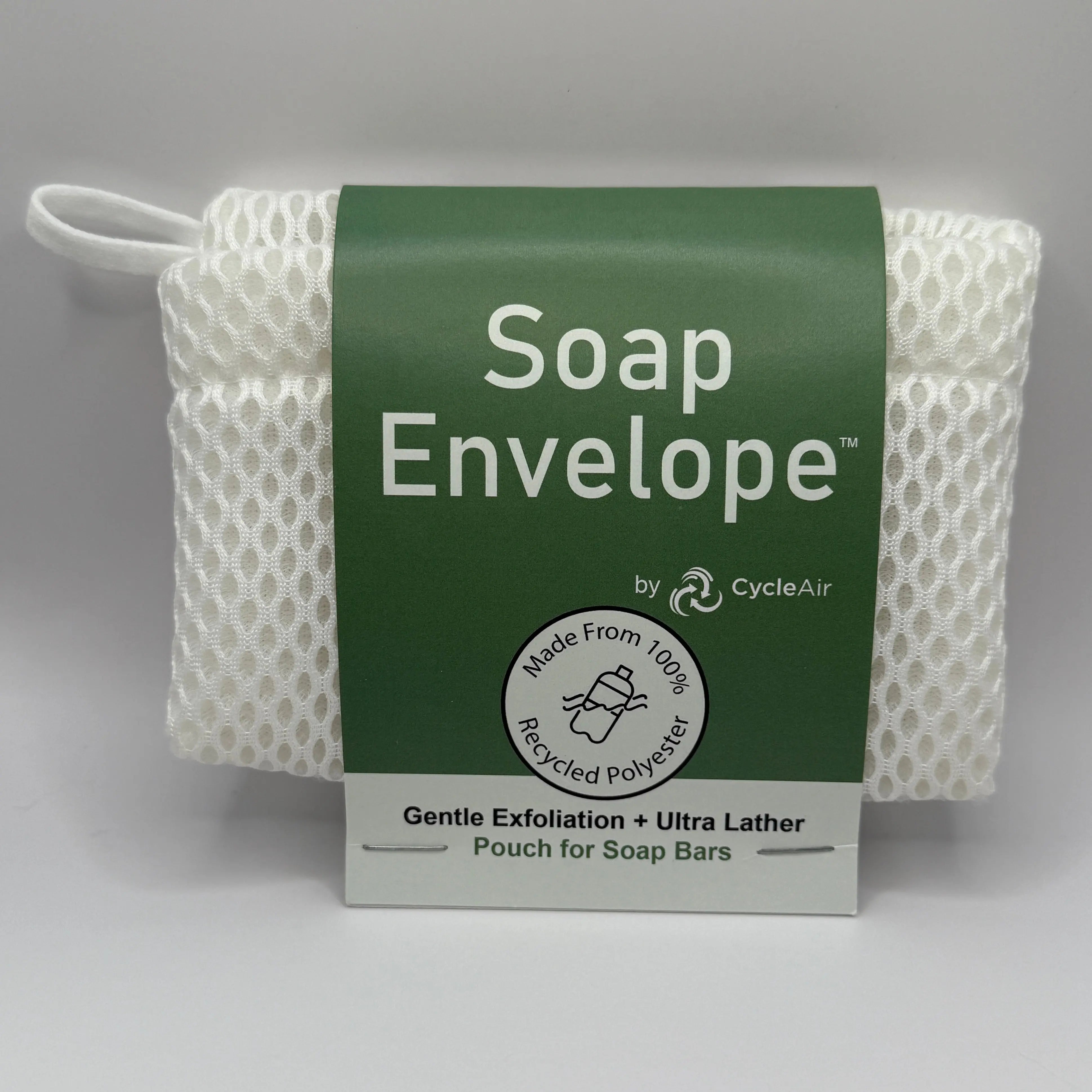 Soap Envelope Fresh Suds Soapery White - exfoliating soap accessory