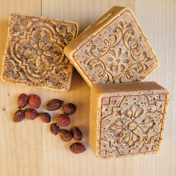 Youthful Glow Rosehip smaller-size soap bar, real product photo