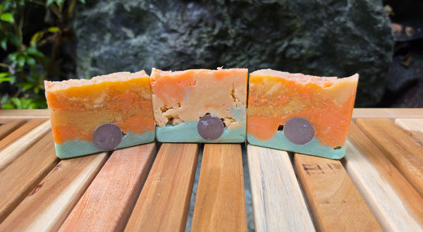 Twenty Sunflower Seconds — handmade soap bars with cosmetic imperfections (uneven tops, air pockets), made by hand in BC by Fresh Suds